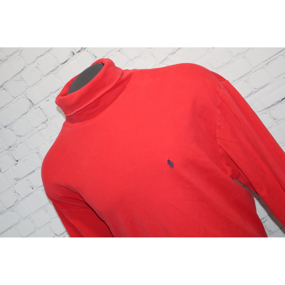 Vintage Polo Ralph Lauren Turtleneck Shirt Mens XXL Red Long Sleeve Pony Logo *